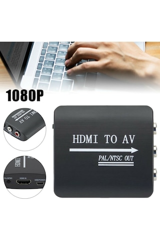 4334 Hdmi To Av Rca Tos Çevirici Dönüştürücü Adaptör
