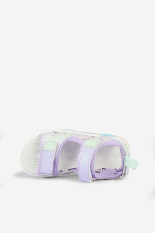Vicco Puf Baskılı Kız Çocuk Lila Sandalet