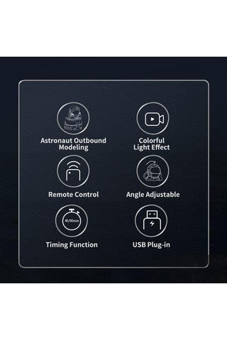 Springsun Uzaylı Projeksiyon Lambası - Kumandalı Gökyüzü Yıldız Efekti, Zamanlayıcı Fonksiyonlu, Odalar İçin Dinlenme Ambiyans Aydınlatması, Hediye Kolay Kurulum - Beyaz Bluetoothsuz