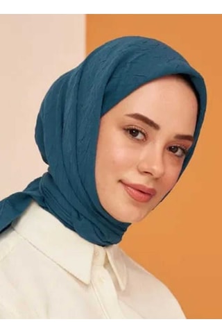 Bambu Kraş Eşarp Tesettür Giyim, Hafif, Rahat, Şık, Yüksek Kalite, Hijab, Scarf, Shawl Petrol Mavisi