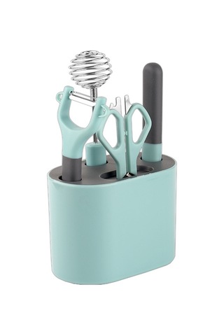 Sones 5 Adet / Set Paslanmaz Çelik Soyucu Mutfak Aletleri Seti Depolama Tutucu İle