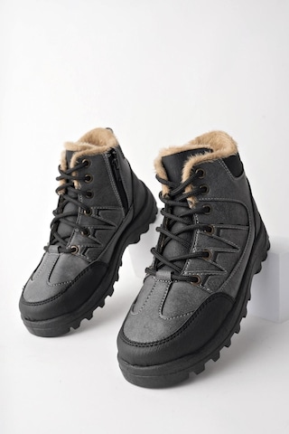 Muggo Toni Bağcıklı İçi Kürklü Fermuarlı Unisex Outdoor Kışlık Bot 001