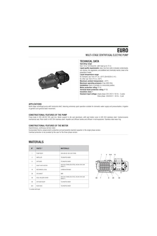 Dab Euro 50/50 M Y. Kademeli Pompa 1,36 Hp