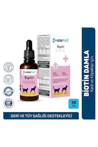 Onevet Kedi Ve Köpekler İçin Biotin Damla 50 Ml Deri Tüy Sağlı...