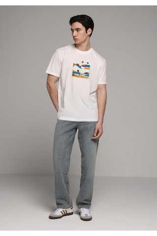 Colin's Colins Regular Fit Yuvarlak Yaka Düz Erkek Beyaz Kısa Kol Tişört Cl1079386 Q1.v2 Ofw