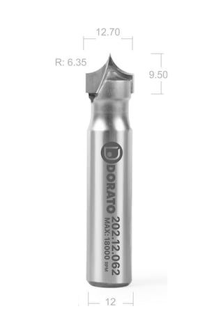 Dorato 2 Ağızlı 12,70mm Radüslü Profil Cnc, Freze Ucu