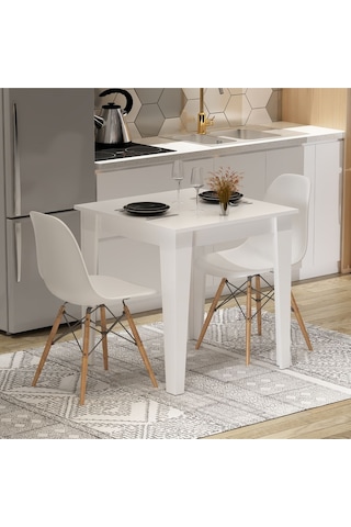 Loren 72 X 72 Yemek - Mutfak Masası Beyaz