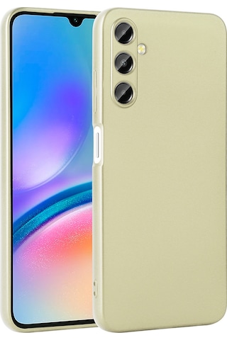 Galaxy Uyumlu A17 Kılıf Zore Premier Silikon Kapak - Gold Gold
