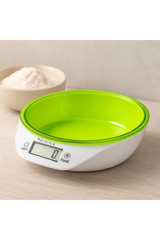 Dijital Kaseli Mutfak Terazisi 5kg/1g Pilli Açık Kırmızı