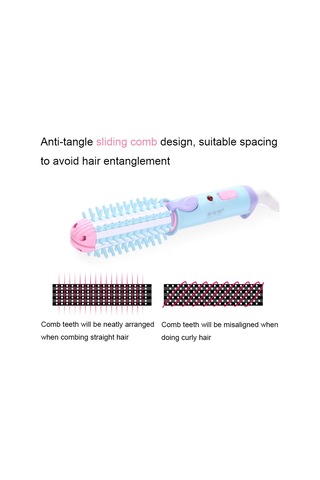 Sones Gelinsi Gls-003 20w 2'si 1 Arada Seramik Sırlı Mini Bukle Tarak, Ab Fişi Mor