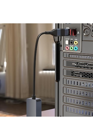 Microcase Alüminyum Gövde 2.5g Rj45 Ethernet Dönüştürücü - Usb 3.0 Ve Type-c 2'si 1 Arada İnternet Adaptörü-al5812