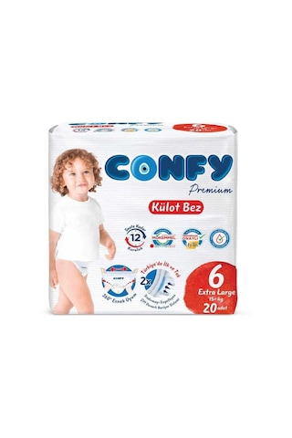 Confy Premium Külot Bebek Bezi 6 Numara XLarge 20 Adet
