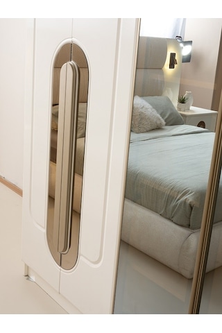 Atlas Mdf 6 Kapılı Dolap Aytaşı - Beyaz