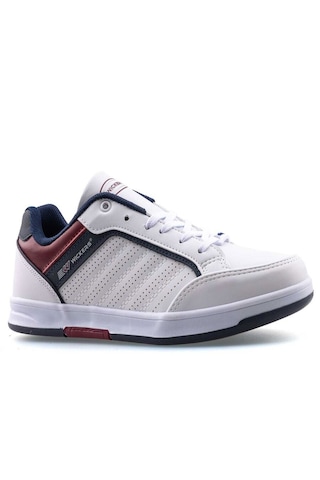 Wickers 1777 Erkek Sneaker Günlük Spor Ayakkabı Beyaz Bordo