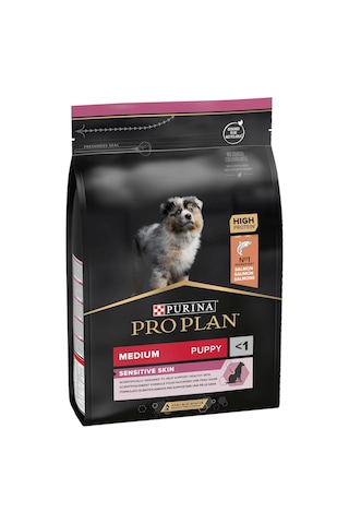 Medium Puppy Somonlu Tam Kuru Orta Irk Yavru Köpek Maması, 3 Kg