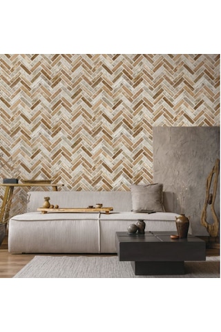 Adawall Roka 16m2 Duvar Kağıdı 23105 Serı Yeni Taş Desen 3boyutlu Silinebilir Mavi - Gri