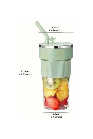 Fastbuy Sinuoshop Usb Şarjlı 350 Ml Beyaz Kablosuz Manuel Portatif Meyve Sıkacı Bpa Free Beyaz Beyaz