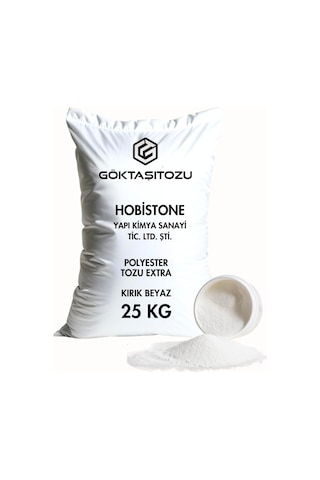 Polyester Tozu Extra Hobi Harcı Obje Mumluk Heykel Saksı Yapımı İçin Kırık Beyaz Döküm Tozu 25 Kg