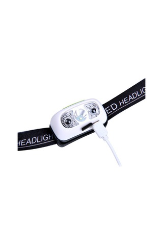 Youmex Usb Şarjlı Akıllı Entegreli 90 Derece Ayarlanabilir Kafa Feneri, 350 Lumen, Dış Mekan Kamp Gezi Geçici Işık, Siyah Siyah