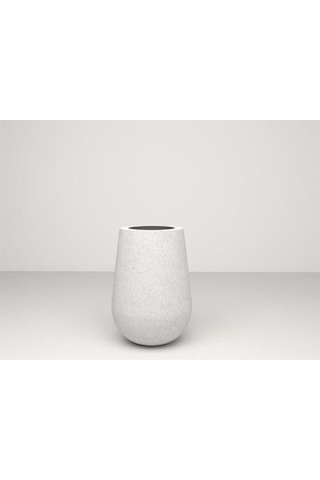 Nuano Consept Zono Serisi Uzun Saksı Beyaz 30x35