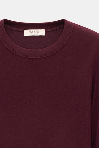 Saade Sââde Kadın Bisiklet Yaka Parmak Geçmeli Uzun Kollu Body/bluz Bordo