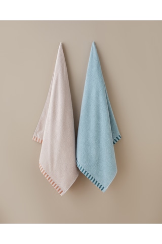 English Home Stripe Edge Pamuk Banyo Havlusu 70x140 Cm Mint Mint