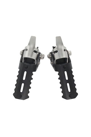 Vkemall Bmw R1250gs R1200 Gs Adv İçin Katlanabilir Paslanmaz Çelik Ayak Pedalı - Siyah + Gümüş