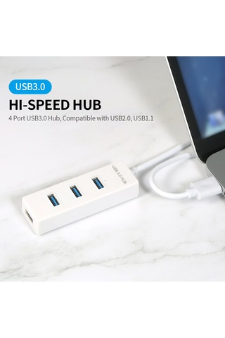 Springsun Usb3.0 Yüksek Hızlı Hub 4 Port Usb3.0 Hub Mikro Usb Güç Kaynağı Eşzamanlı Kullanım 5gbps İletim Büyük Dosyalar Küçük Ve