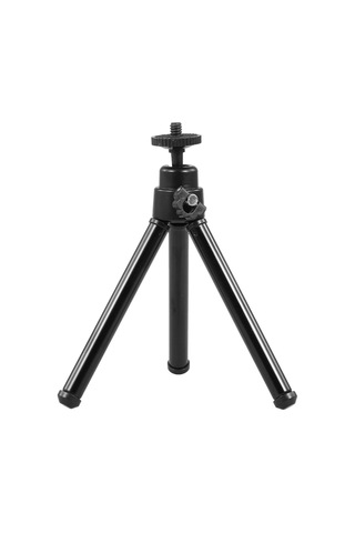 Taşınabilir Web Kamerası Tripod Hafif Mini Web Kamerası Tripod Akıllı Telefon Web Kamerası Masaüstü Tripod Telefon Tutucu Masa Standı Siyah