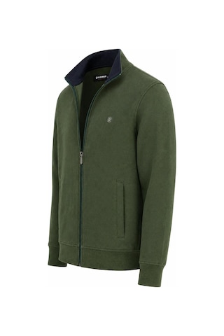 Classics Men Gewer Slim Fit Erkek Tam Fermuarlı Selanik Ceket - 7639 Yeşil