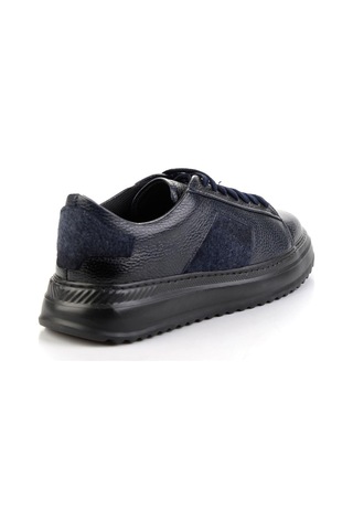 Bambi Lacivert Hakiki Deri Erkek Sneaker E01600121640 Lacivert