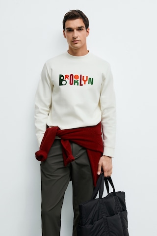 Lufian Finn Erkek Sweatshirt 112030202 Ekru
