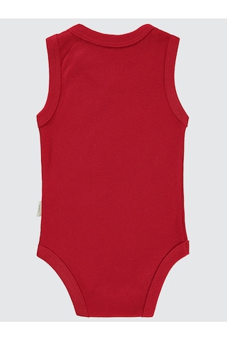 Civil Baby Erkek Bebek Çıtçıtlı Badi 1-36 Ay Kırmızı Kırmızı