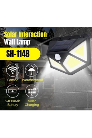 Technojet 114 Ledli 3 Modlu Cob Solar Güneş Enerjili Bahçe  Aydınl