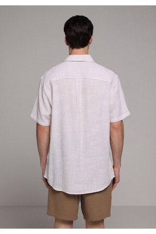 Colin's Colins Regular Fit Shirt Neck Düz Erkek Bej Kısa Kol Gömlek Cl1080095 Q1.v1 Beı