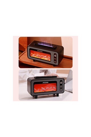 Retro Şömine Görünüm Oda Hava Nemlendirici Buhar Makinesi Aroma Terapi Difüzör 200 Ml Humidifier