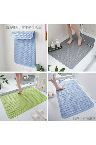 Youtek Banyo Kayma Engeli Matı 90x60 Cm - Duşakabin, Banyo Kullanıma Uygun - Dayanıklı Malzeme İle Yapılmış - Mavi Renk Diğer