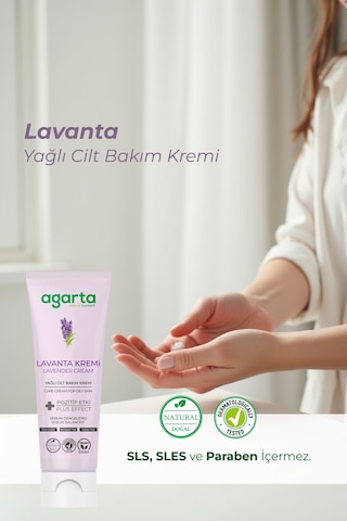 Agarta Doğal Lavanta Nemlendirici El Ve Vücut Bakım Kremi 75 ML