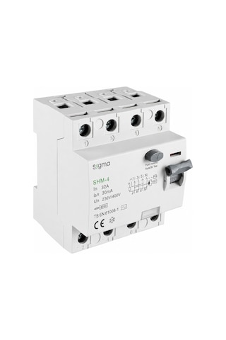 Sigma Shm4p 30ma 32a 6ka Trifaze Kaçak Akım Koruma Şalteri Sigma Shm4p 30ma 32a 6ka Trifaze Kaçak Akım Koruma Şalteri
