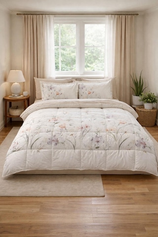 Özdilek White Lily Çift Kişilik Uyku Seti - Lila Lila