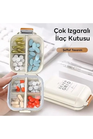 Özel Üretim Vitamin Kabı Çanta Düzenleyici Pratik Saklama Çok Izgaralı