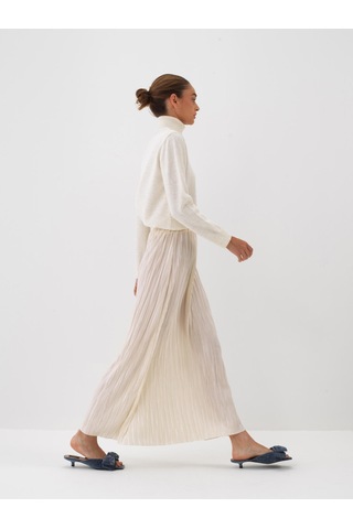 Ekru Formunu Koruyan Regular Fit Etek 270406 Ekru