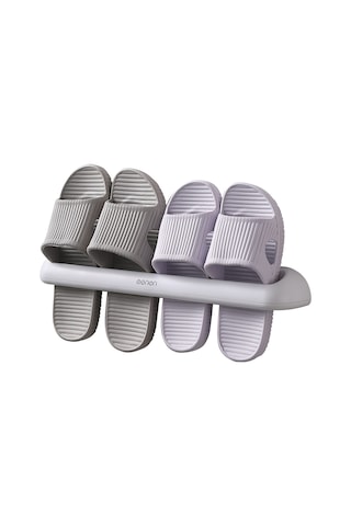 Yaleker Banyo Terlik Askısı: Yapışkanlı, Katlanabilir, Çok Amaçlı Duvar Askısı - Uzun Model, Beyaz Diğer