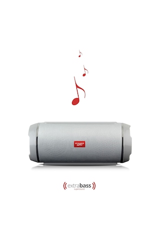 Powerway Wrx05 Sd Kart Aux Usb Kablosuz Fm Radyo Bluetooh Speaker Gumus