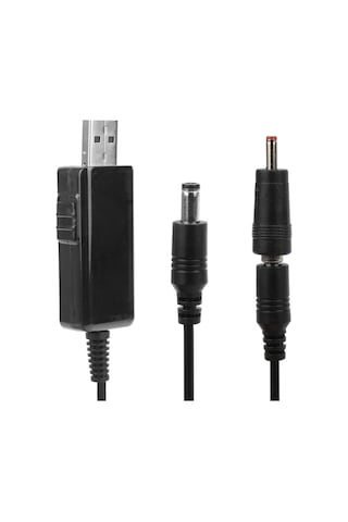 Electroon 5v 9v - 12v Usb To Dc Çevirici Kablo 5.5x2.1mm Jak Fişli Dijital Ekranlı