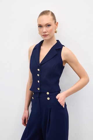 Sateen Eva Yelek - Lacivert-136984 Lacivert