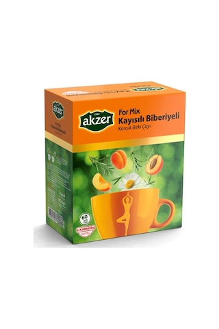 Akzer FormMix Biberiyeli Kayısılı Karışık Bitki Süzen Poşet Çay 60 x 1.5 G