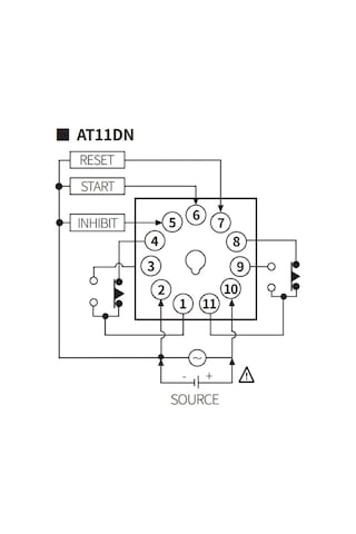 Autonics At11dn ,48x48mm 24v..220vac/dc Kontak-2a2k Yuvarlak-11-pin Zaman Röle