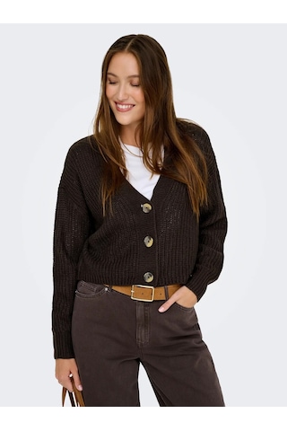 Only Onlcarol Nice L/s Cardigan Knt Noos Kadın Hırka 15211521 Kahverengi
