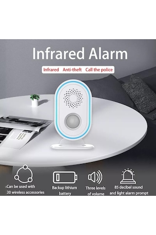 Tuya Destekli Akıllı Wifi +433 Mhz Hareket Sensörü Pır Alarm